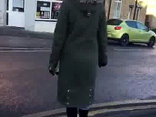 Hijabi ass sticking out from her jacket
