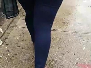 Candid fat ass in the street