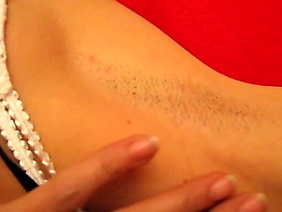 Hot Italian girl in a bra plays with her armpit slurp slurp